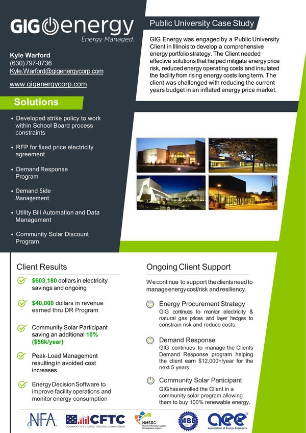 Preview of GIG Energy Public University Case Study
